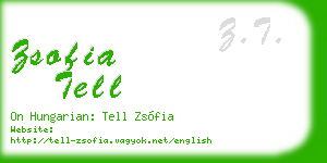 zsofia tell business card